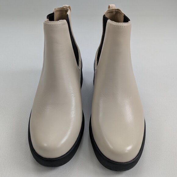 ABEO Passage Women's Chelsea Boot Size 6.5 Ivory Leather - Picture 2 of 7